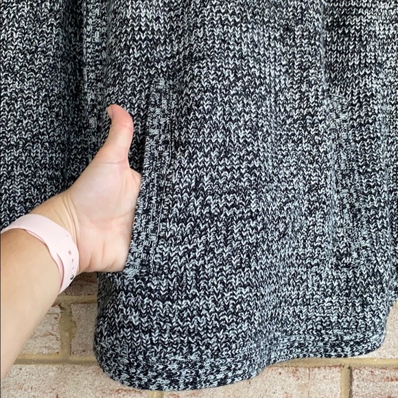 Envelope Neck Kangaroo Pocket Knit Sweater - Picture 6 of 9